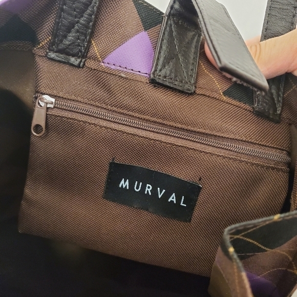 Murval Argyle Print Tote & Cosmetic Case - Picture 6 of 8